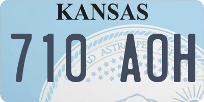 KS license plate 710AOH
