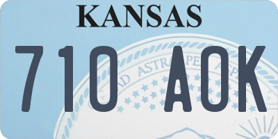 KS license plate 710AOK