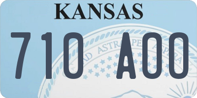 KS license plate 710AOO
