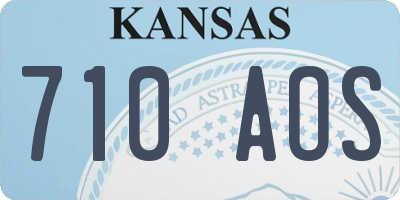 KS license plate 710AOS