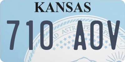 KS license plate 710AOV