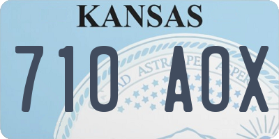 KS license plate 710AOX