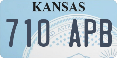 KS license plate 710APB