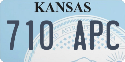 KS license plate 710APC