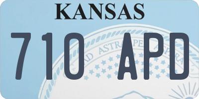 KS license plate 710APD
