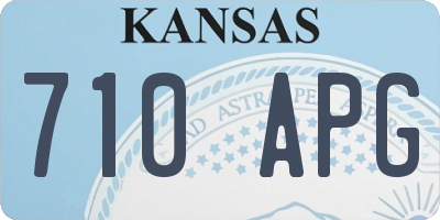 KS license plate 710APG