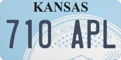 KS license plate 710APL