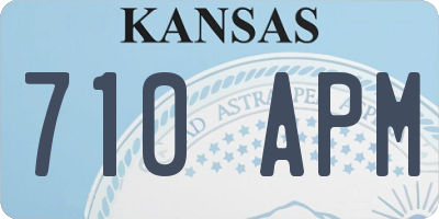 KS license plate 710APM