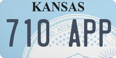 KS license plate 710APP