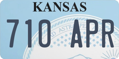 KS license plate 710APR