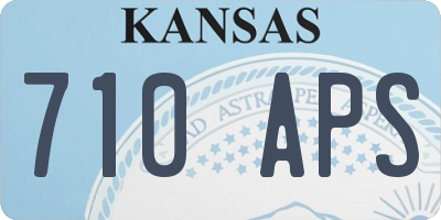 KS license plate 710APS