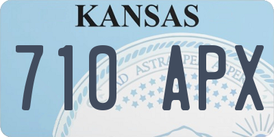 KS license plate 710APX