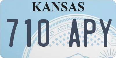 KS license plate 710APY