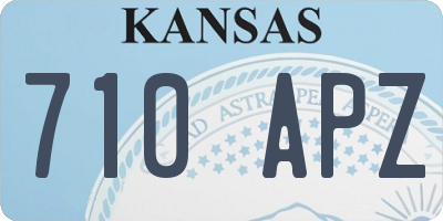 KS license plate 710APZ