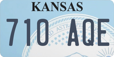 KS license plate 710AQE
