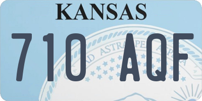 KS license plate 710AQF