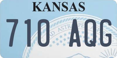 KS license plate 710AQG