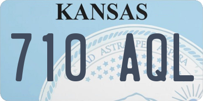 KS license plate 710AQL