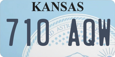 KS license plate 710AQW