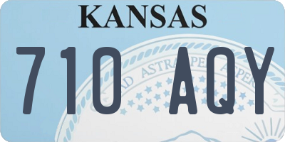 KS license plate 710AQY