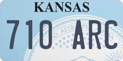 KS license plate 710ARC