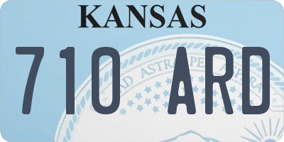 KS license plate 710ARD