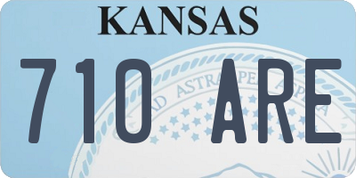 KS license plate 710ARE