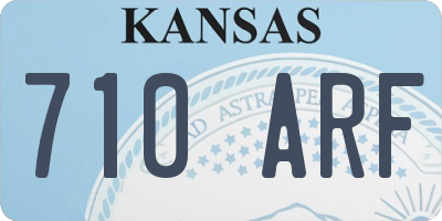 KS license plate 710ARF