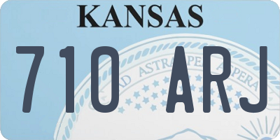 KS license plate 710ARJ