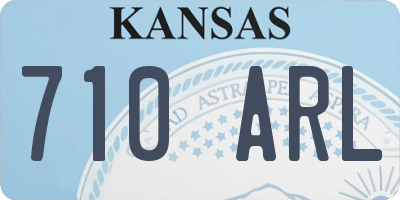 KS license plate 710ARL