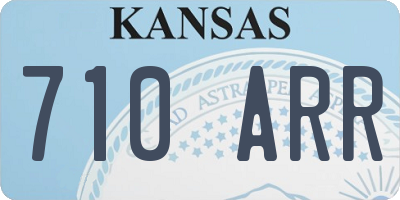 KS license plate 710ARR
