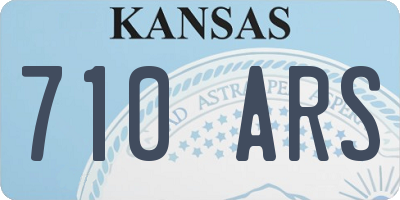 KS license plate 710ARS