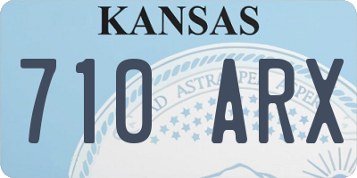 KS license plate 710ARX