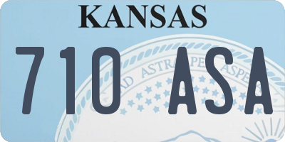 KS license plate 710ASA