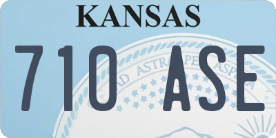 KS license plate 710ASE