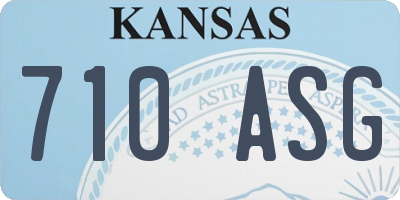 KS license plate 710ASG