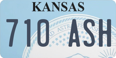KS license plate 710ASH