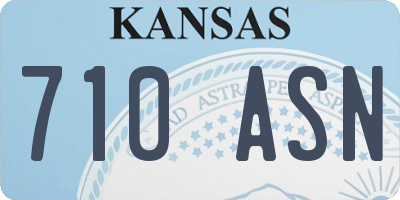 KS license plate 710ASN