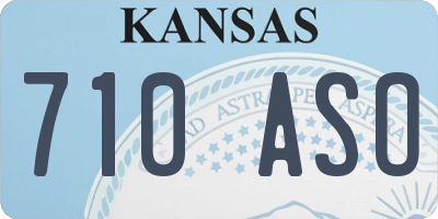 KS license plate 710ASO