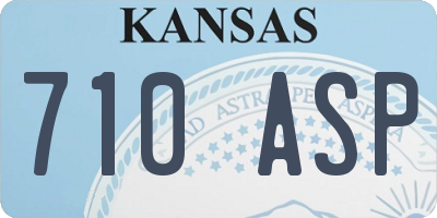 KS license plate 710ASP