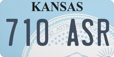 KS license plate 710ASR