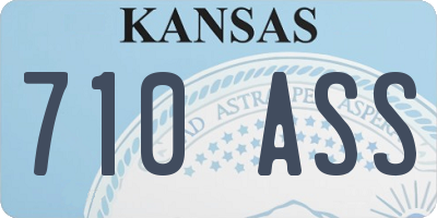 KS license plate 710ASS
