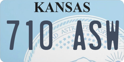 KS license plate 710ASW