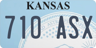 KS license plate 710ASX
