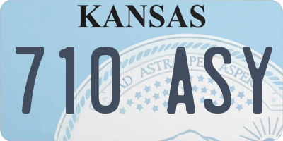 KS license plate 710ASY