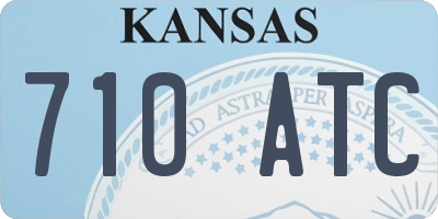 KS license plate 710ATC