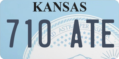 KS license plate 710ATE