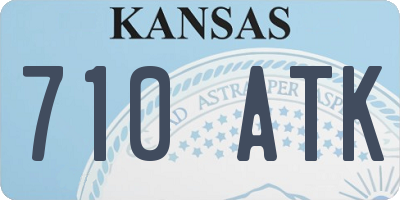 KS license plate 710ATK