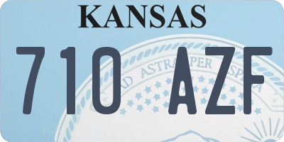 KS license plate 710AZF