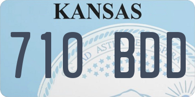 KS license plate 710BDD